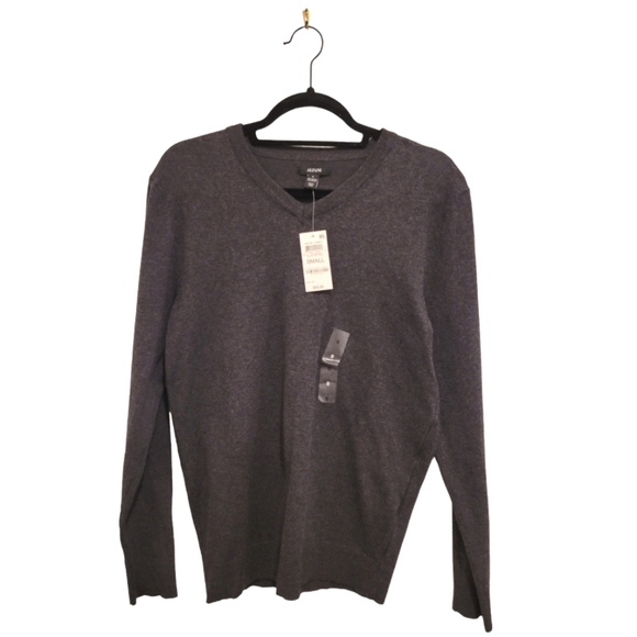 Alfani Other - NEW Alfani Men's Gray Lightweight Cotton V Neck Pullover Sweater Lightweight Sm